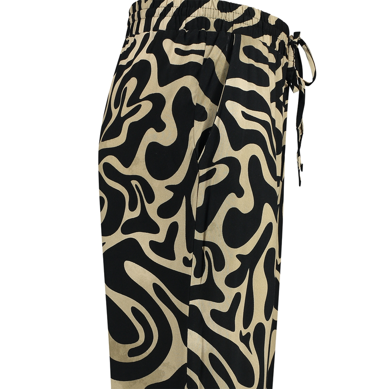 Dames Broek 25073 Ivy & You ZWART DESSIN