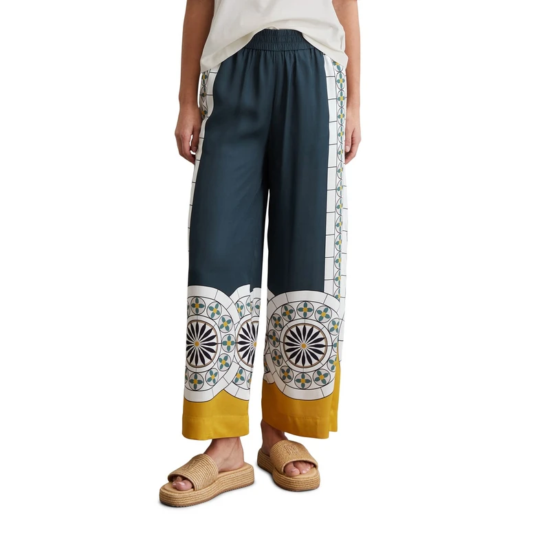 Dames Broek 504120810329 Marc O'Polo BLAUW DESSIN