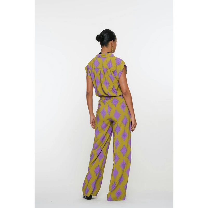 Dames Broek 51225-20 Geisha GROEN DESSIN