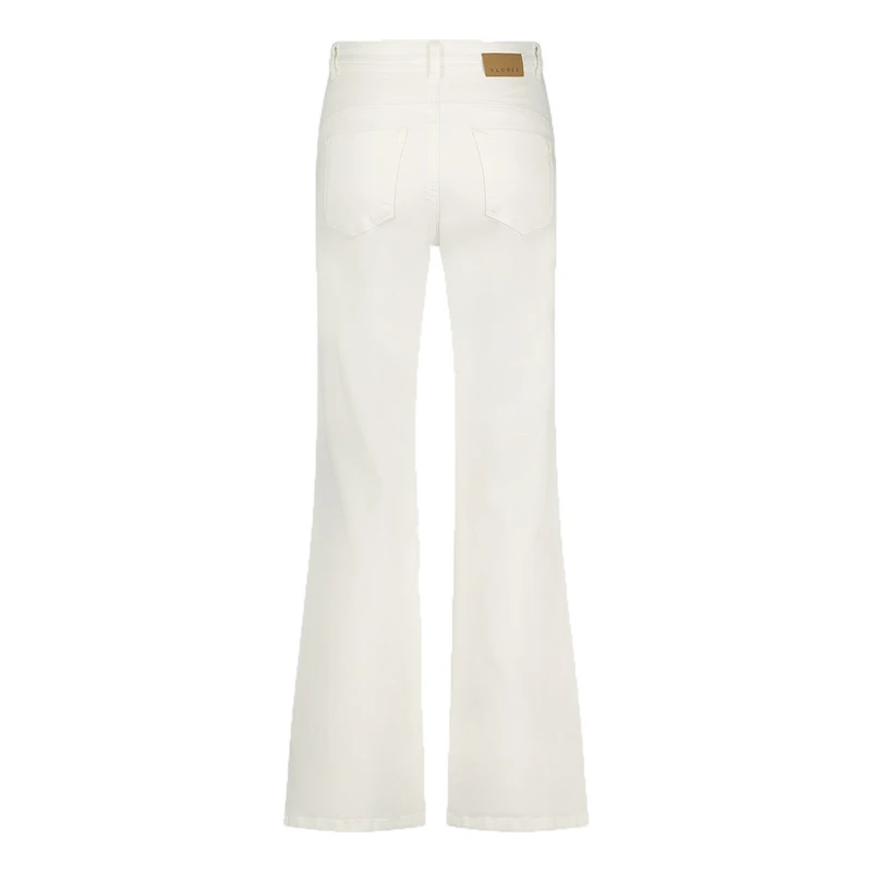 Dames Broek Ana Flared FLOREZ WHITE DENIM