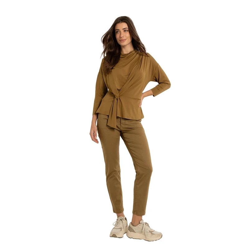 Dames Broek CS25-22520 Claudia by Claudia Strater KHAKIGROEN