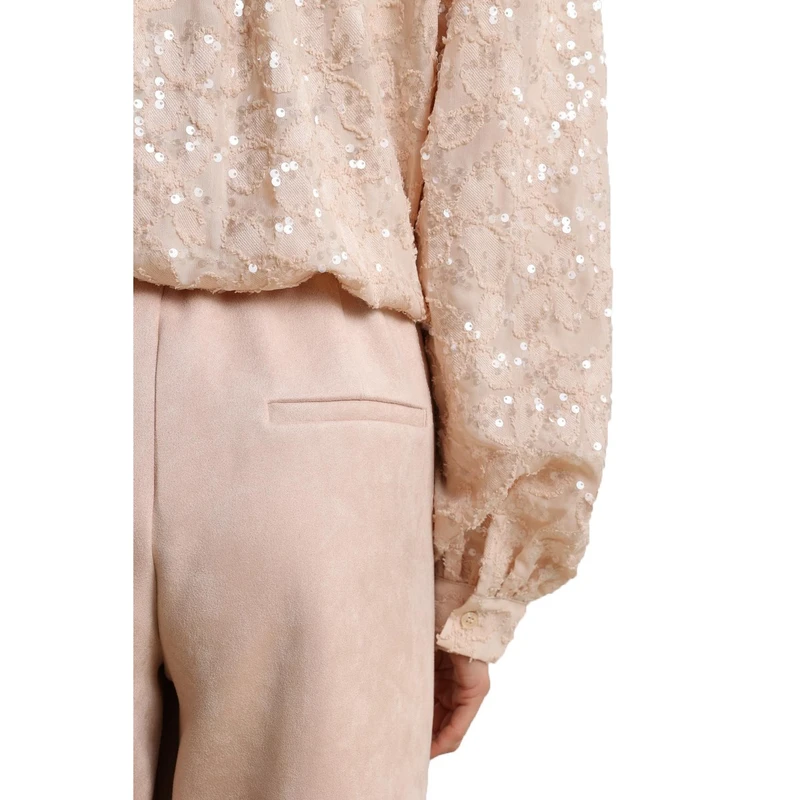 Dames Broek JILL PANTS SUEDINE Nukus NUDE