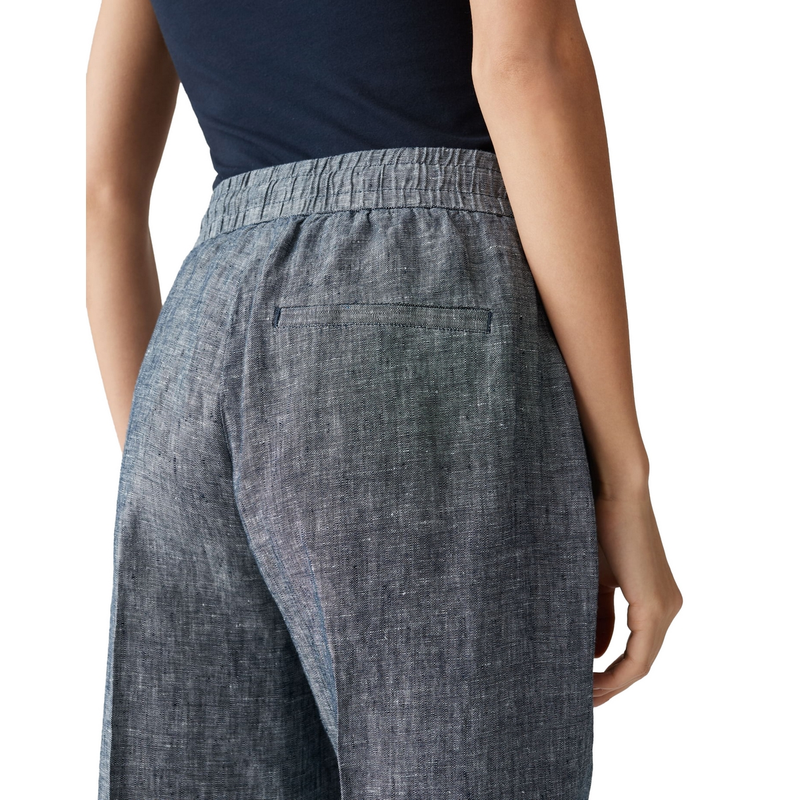 Dames Broek Maikito linen Opus KOBALT