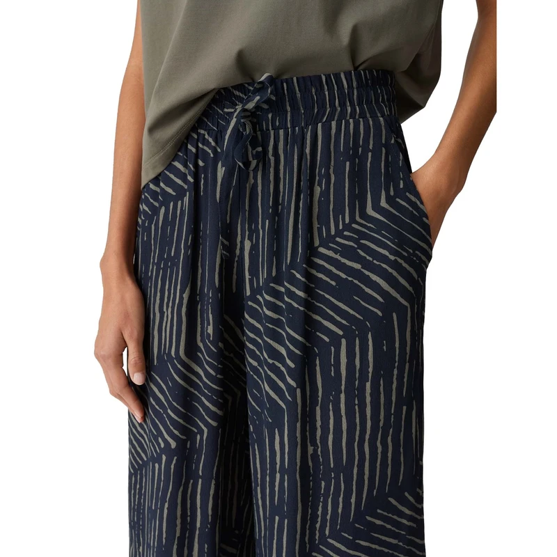 Dames Broek Marou palm leaves Opus KOBALT