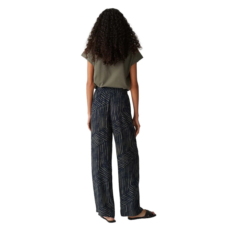 Dames Broek Marou palm leaves Opus KOBALT