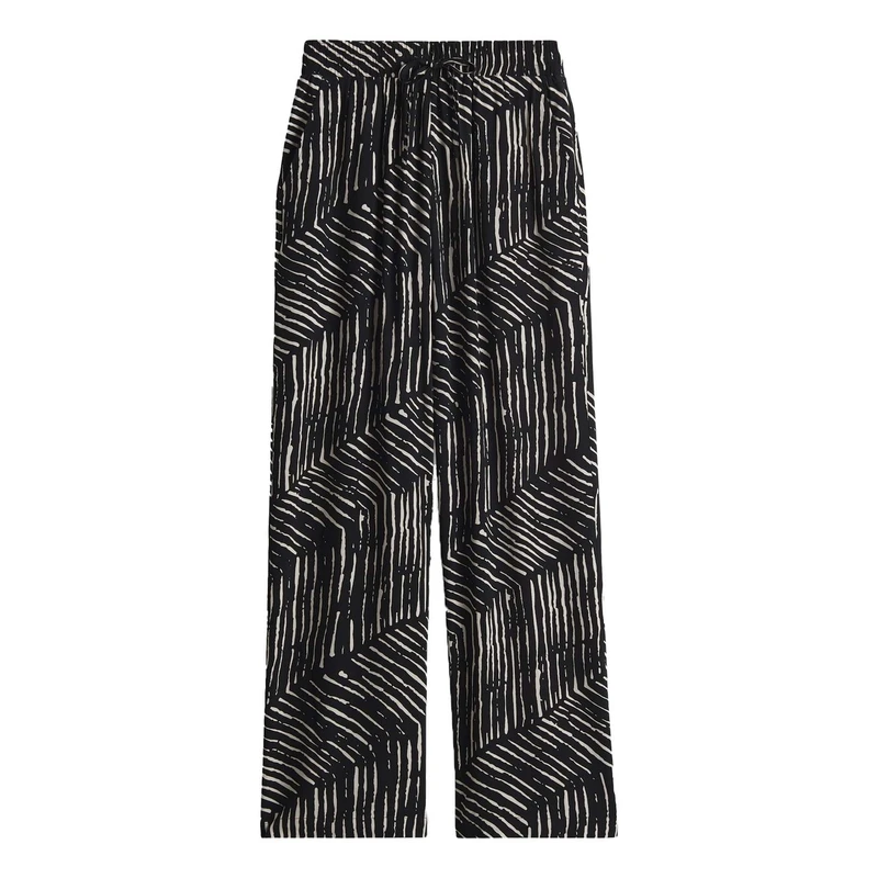Dames Broek Marou palm leaves Opus ZWART