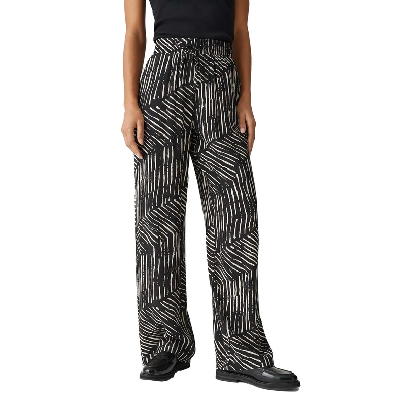 Dames Broek Marou palm leaves Opus ZWART