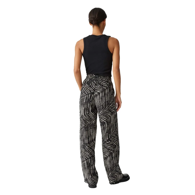 Dames Broek Marou palm leaves Opus ZWART