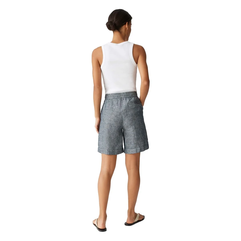 Dames Broek Melane shorts linen Opus KOBALT