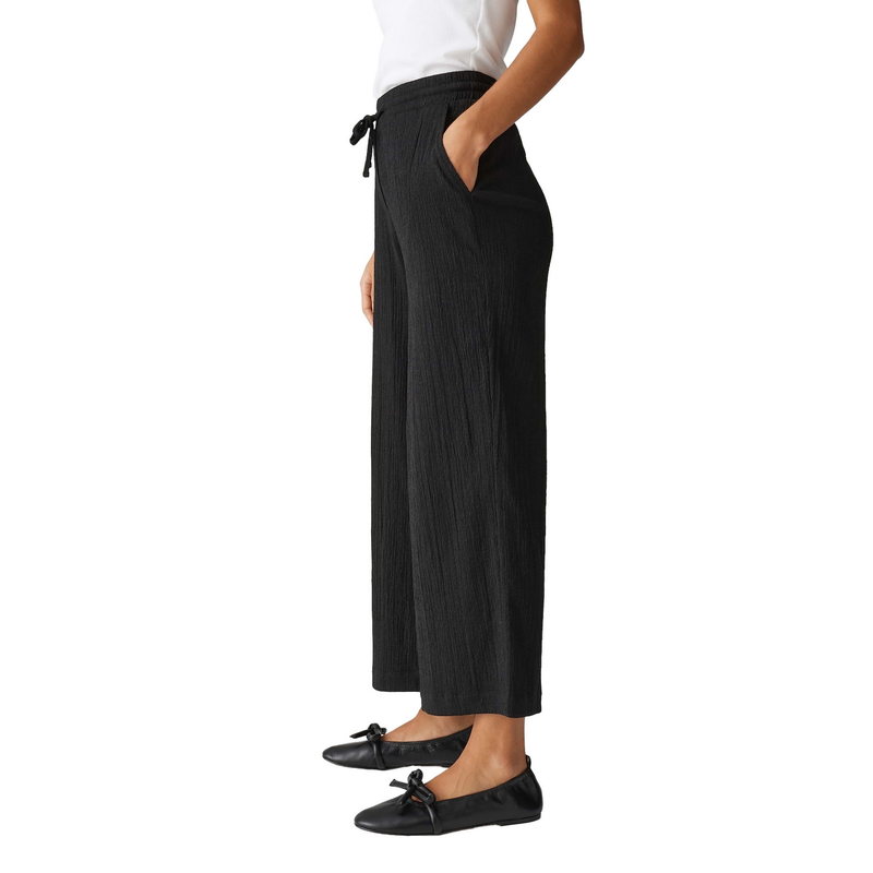 Dames Broek Mileni crinkle Opus ZWART