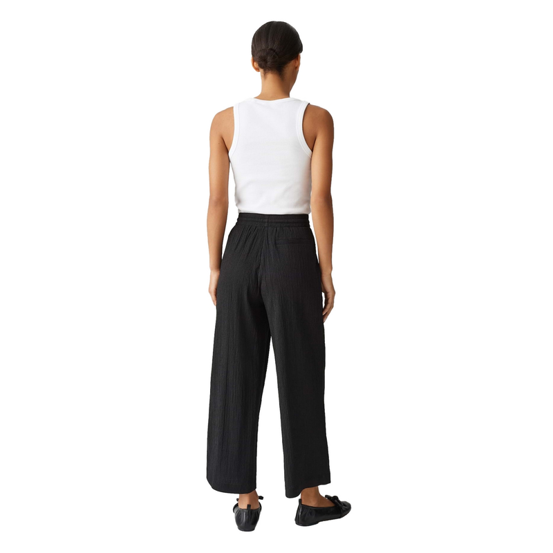 Dames Broek Mileni crinkle Opus ZWART
