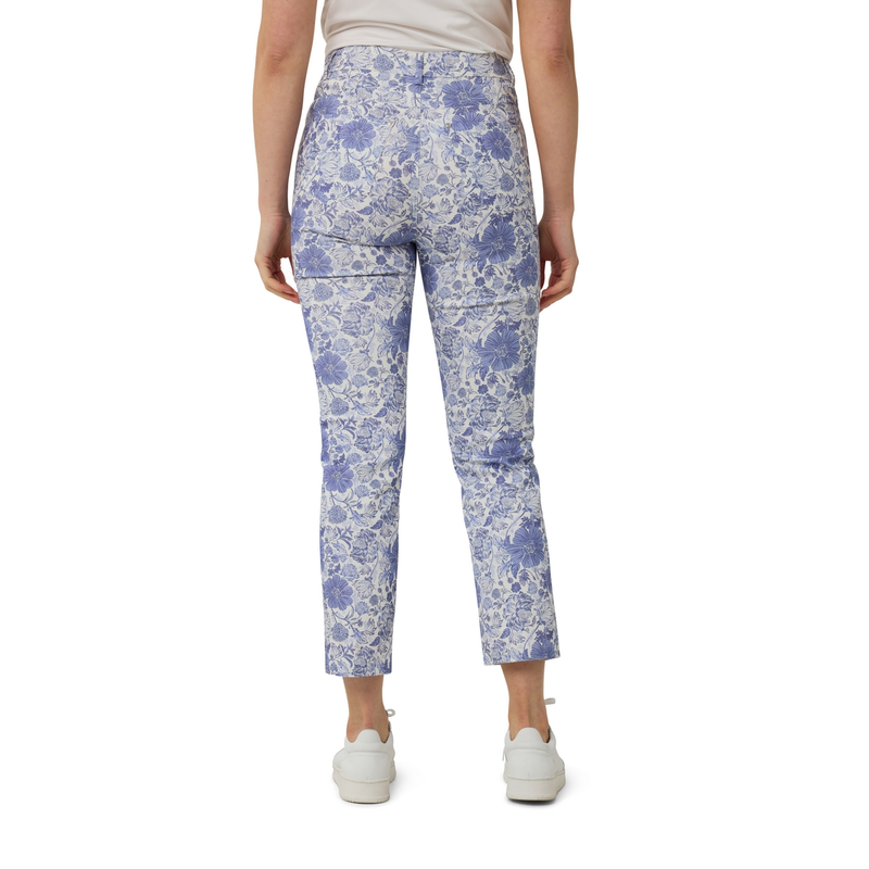 Dames Broek PS#blauwebloemprt72c Sanne BLAUW DESSIN