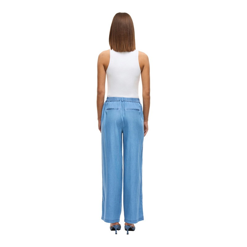 Dames Broek VIBISTA Vila MID BLUE DENIM