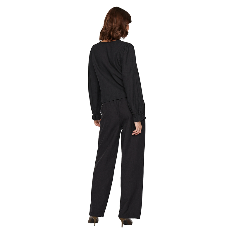 Dames Broek VIPOLENE Vila ZWART DESSIN