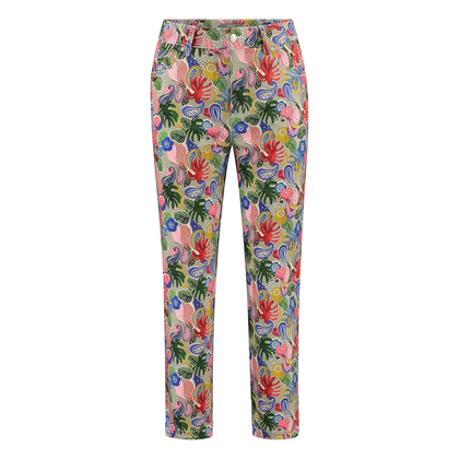 Dames capri bloemprint 64 cm