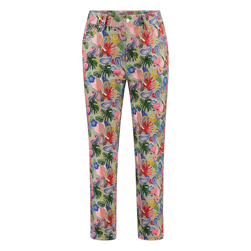 Dames capri bloemprint 64 cm Sanne DIVERSE KLEUREN