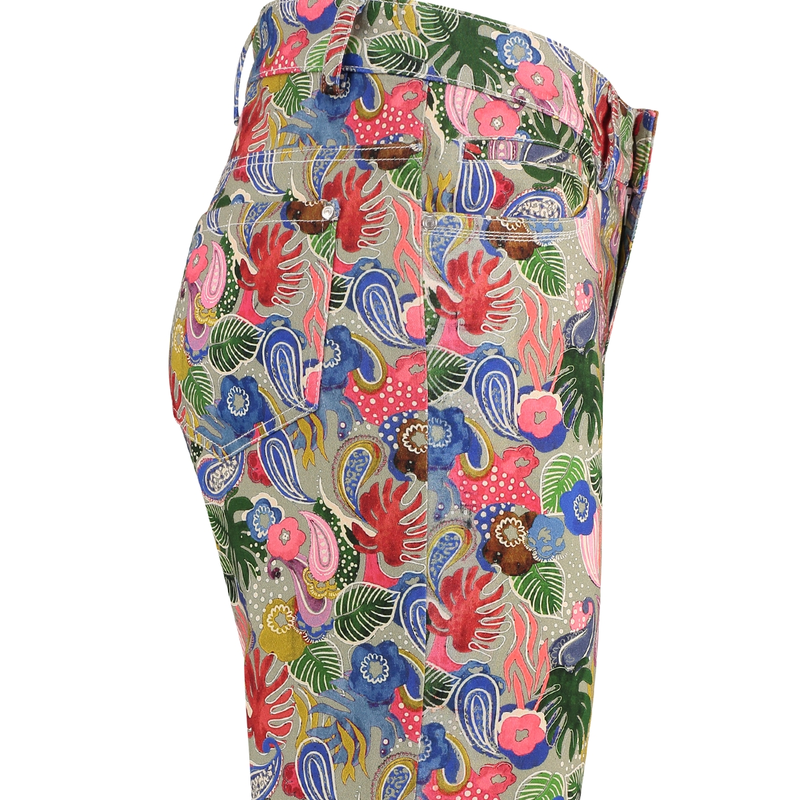 Dames capri bloemprint 64 cm Sanne DIVERSE KLEUREN