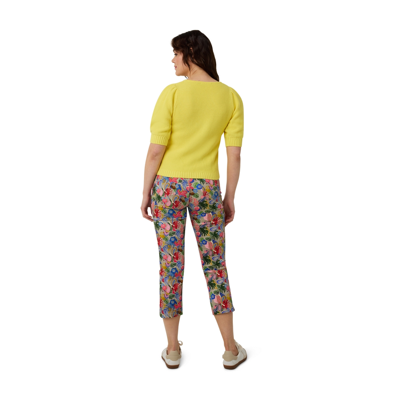 Dames capri bloemprint 64 cm Sanne DIVERSE KLEUREN