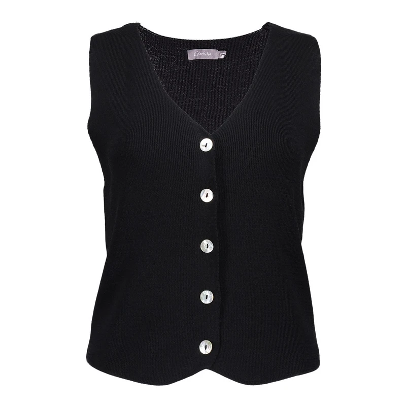 Dames Gilet 54338-70 Geisha ZWART