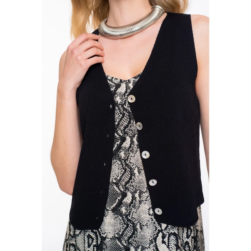 Dames Gilet 54338-70 Geisha ZWART