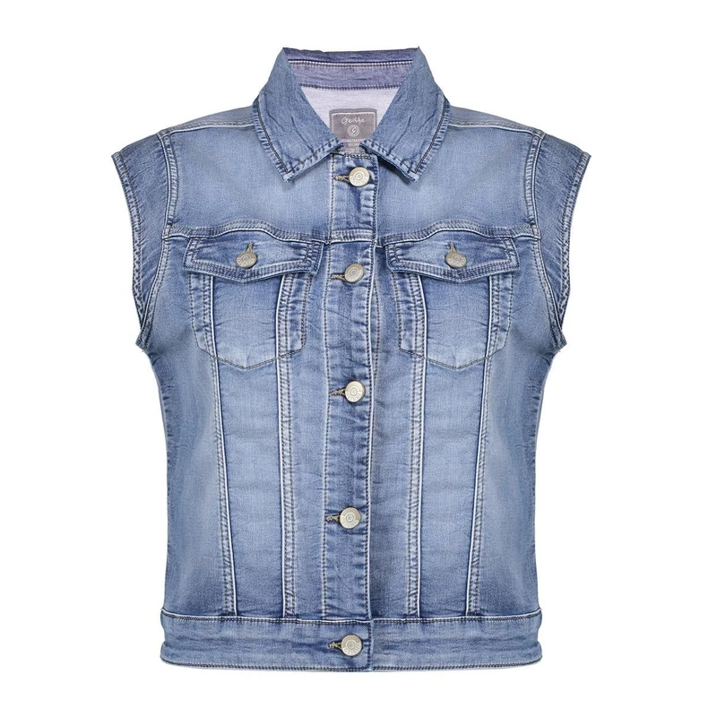 Dames Gilet 55021-10 Geisha MID BLUE DENIM