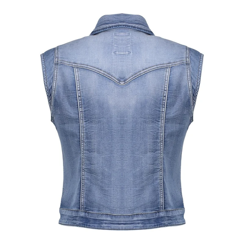 Dames Gilet 55021-10 Geisha MID BLUE DENIM