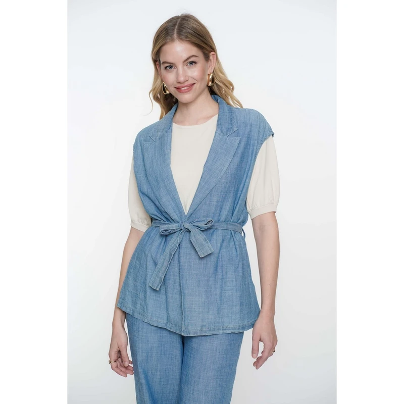 Dames Gilet 55091-70 Geisha MID BLUE DENIM