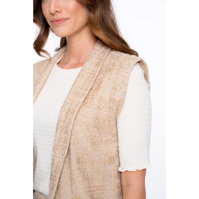 Dames Gilet 55125-20 Geisha ZAND