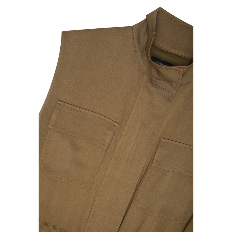 Dames Gilet CS25-15506 Claudia Strater KHAKIGROEN