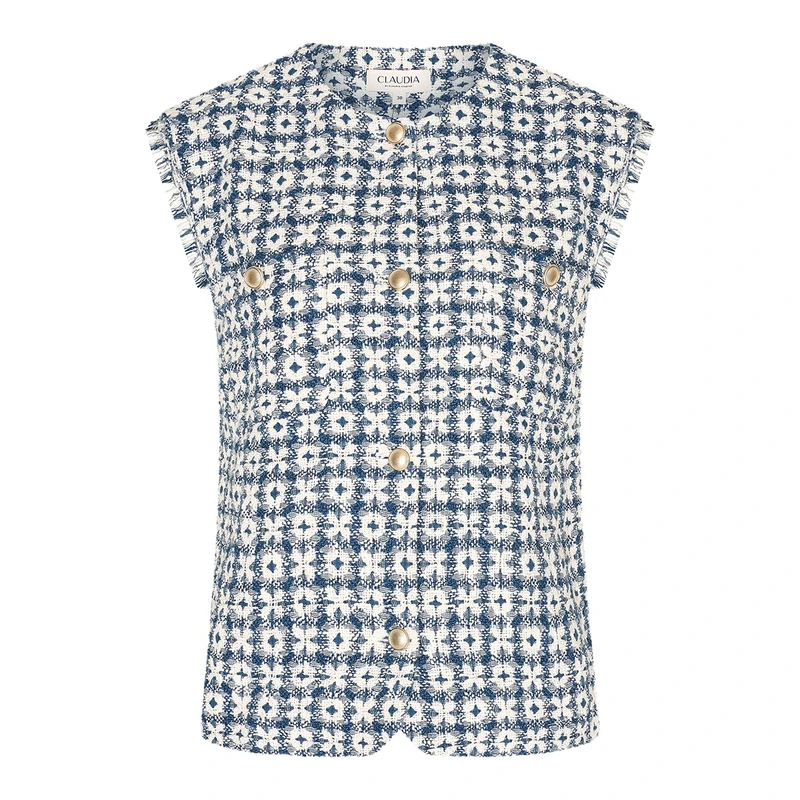 Dames Gilet CS25-15513 Claudia by Claudia Strater NAVY