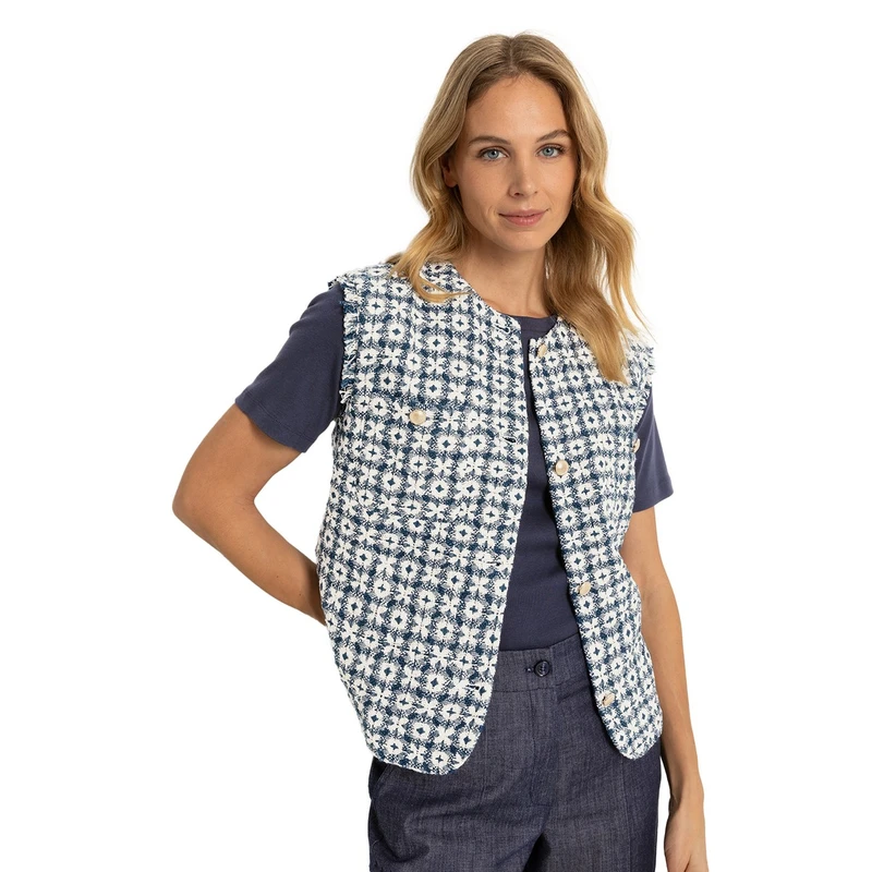 Dames Gilet CS25-15513 Claudia by Claudia Strater NAVY