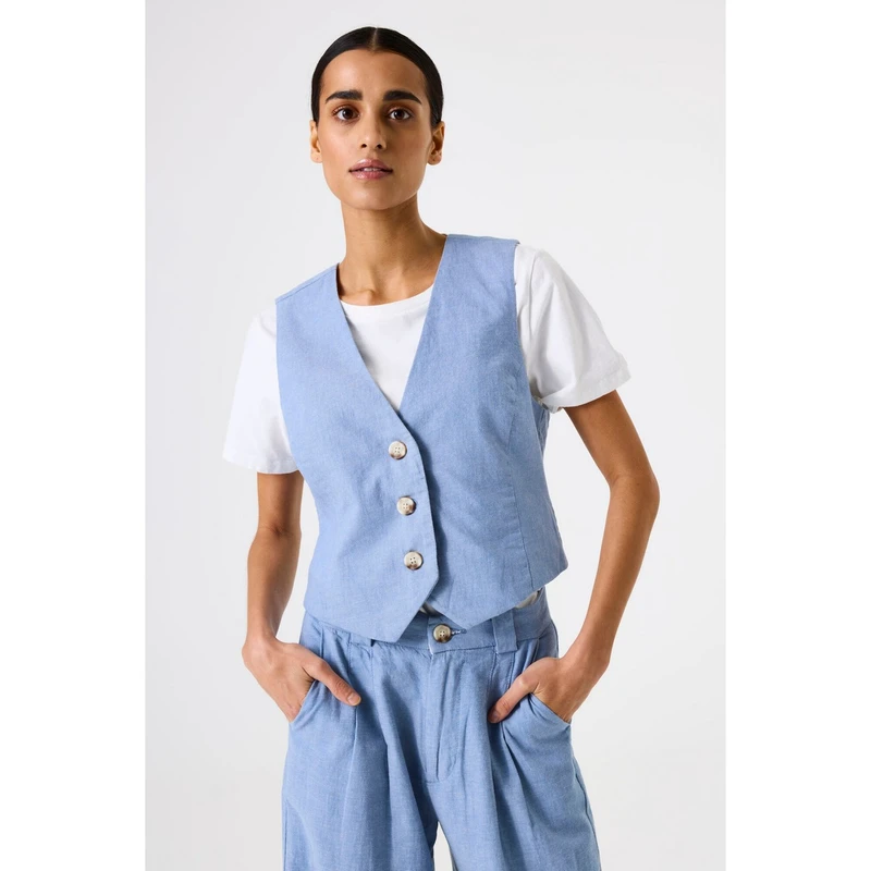 Dames Gilet E50294 Garcia INDIGO BLUE