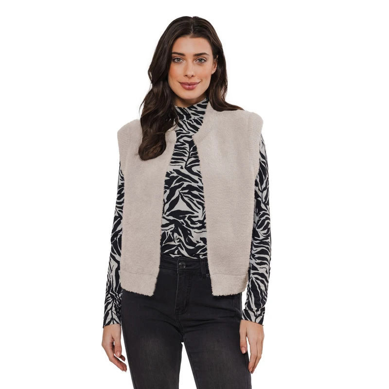 Dames Gilet Elona.700NOOS Rino & Pelle OFF-WHITE