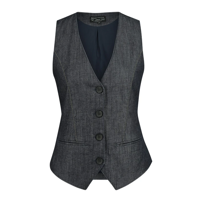 Dames Gilet EX24-15017 Expresso DARK BLUE DENIM