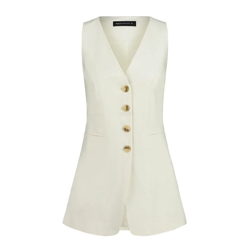 Dames Gilet EX24-15022 Expresso OFF-WHITE