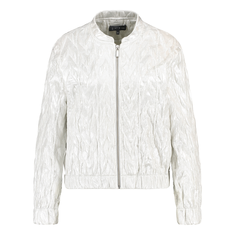 Dames Jack 24178 bomber silver foil Ivy & You ZILVER