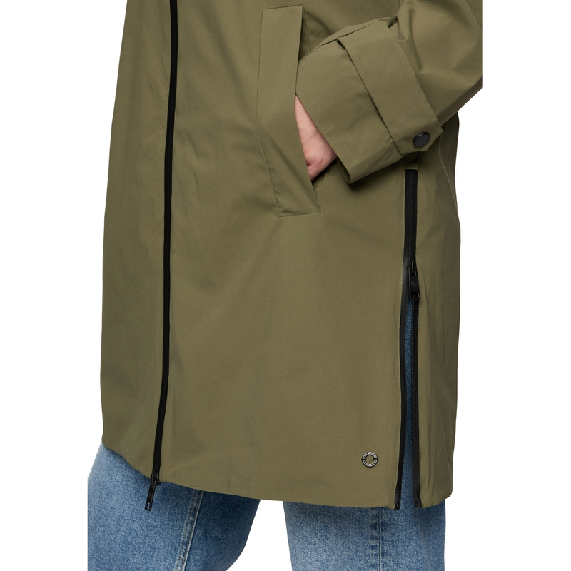 Dames Jas Fabienne L-60375 Covered KHAKIGROEN