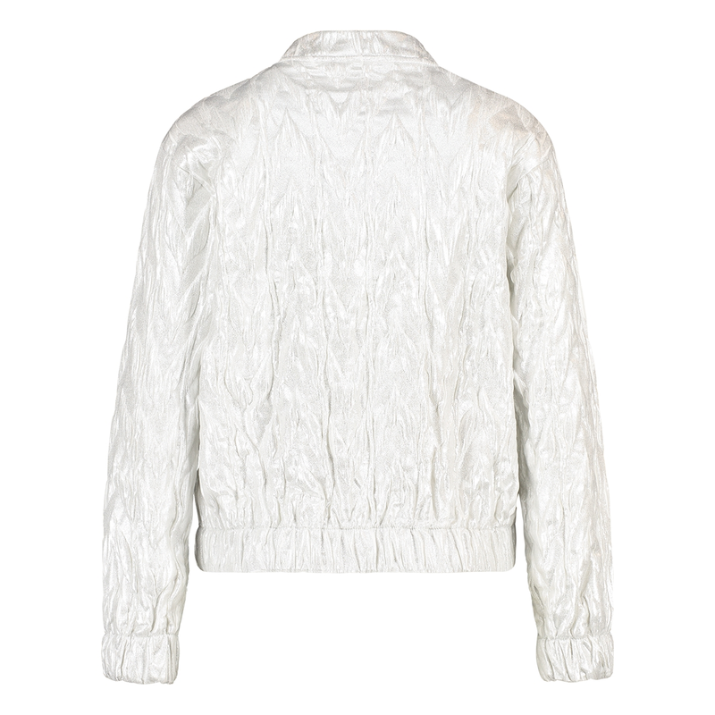 Dames Jasje 24178 bomber silver foil Ivy & You ZILVER