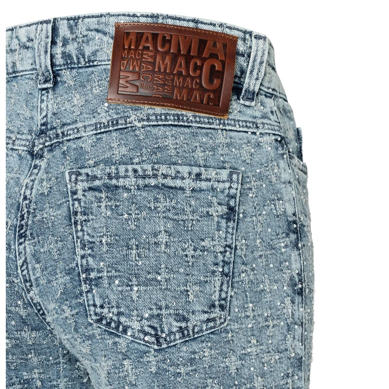 Dames Jeans 036152529APALAZZO MAC LIGHT BLUE DENIM