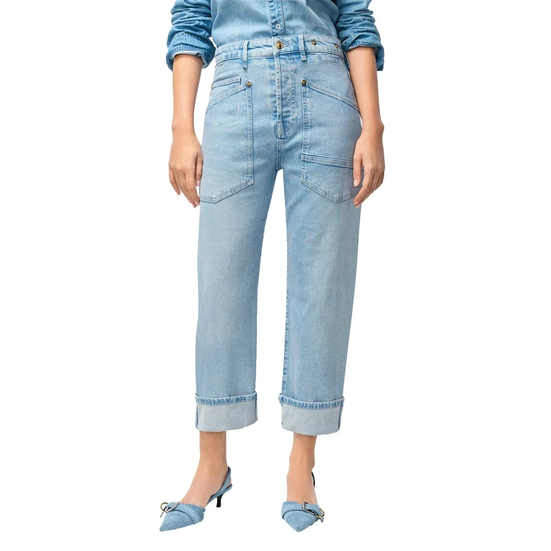 Dames Jeans 0361L232190BAGGY MAC BLEACHED BLUE DENIM