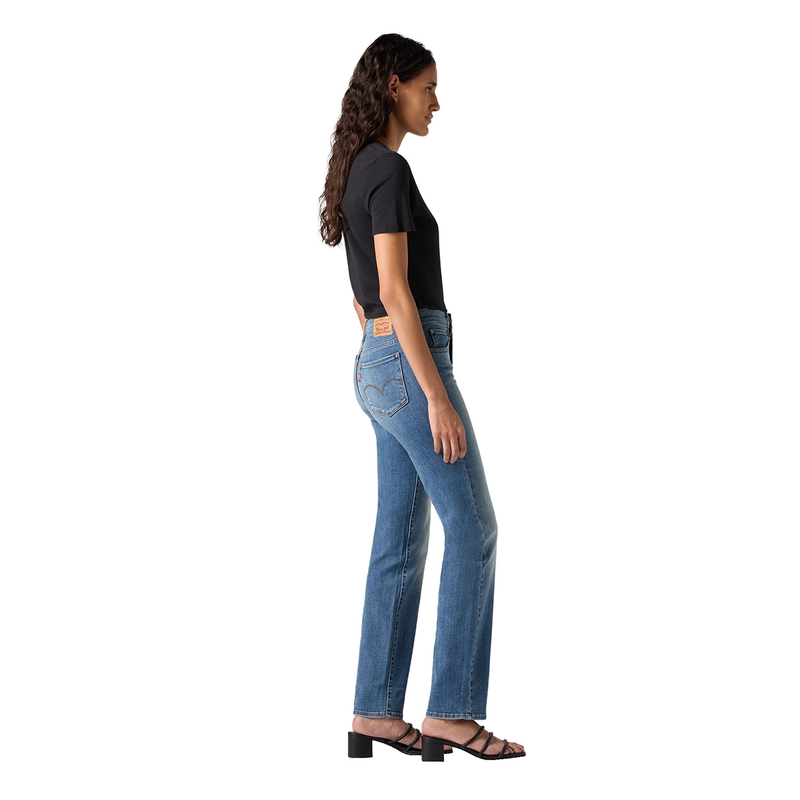 Dames Jeans 314 SMUDGED LINE Levi's MID BLUE DENIM