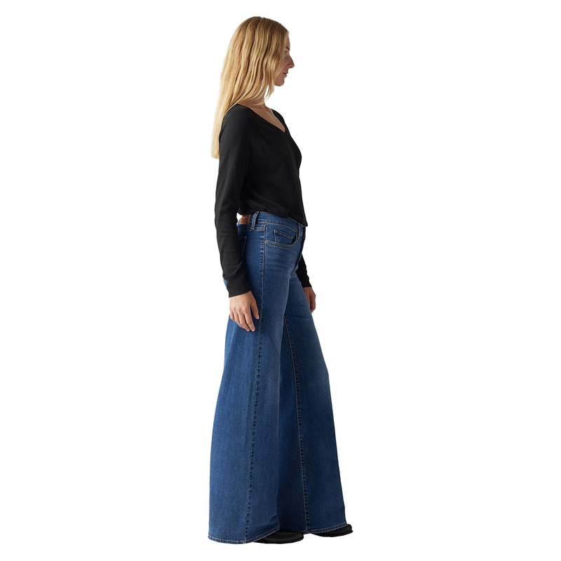 Dames Jeans 318 CLEVER GIRL Levi's MID BLUE DENIM