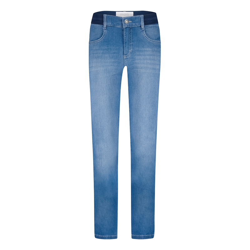 Dames Jeans 332345300 CICI CROP SLIT SPORTY Angels LIGHT BLUE DENIM