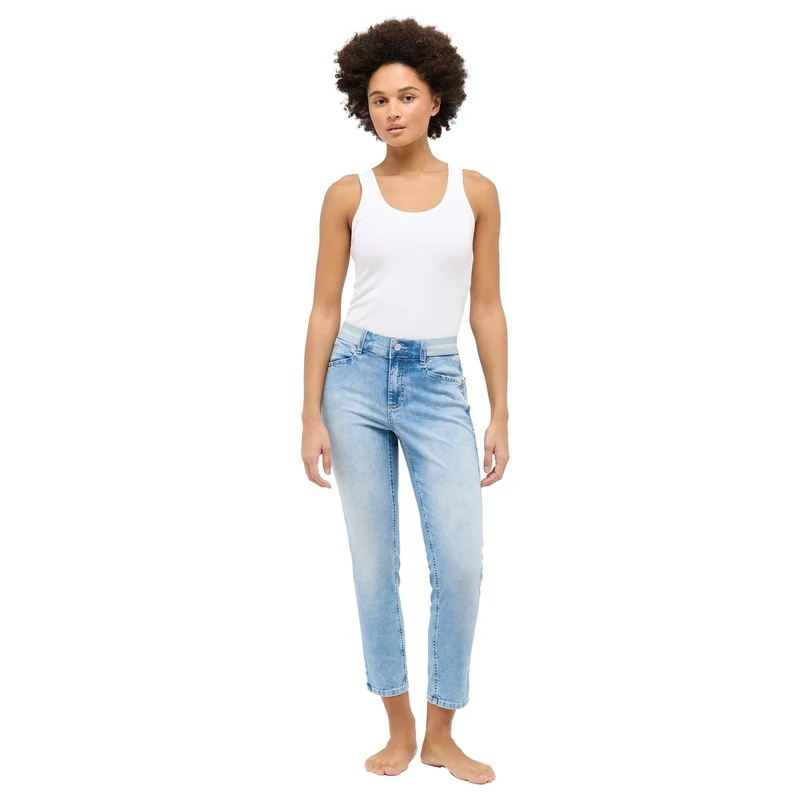 Dames Jeans 332688907 ORNELLA SPORTY Angels MID BLUE DENIM