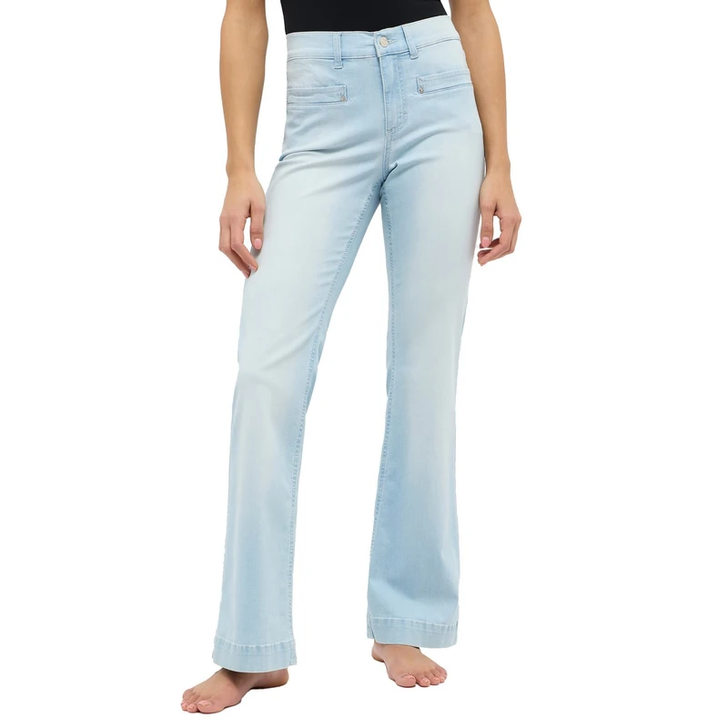 Dames Jeans 332895331 LENI FLARED POCKET Angels BLEACHED BLUE DENIM