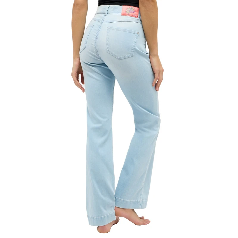 Dames Jeans 332895331 LENI FLARED POCKET Angels BLEACHED BLUE DENIM