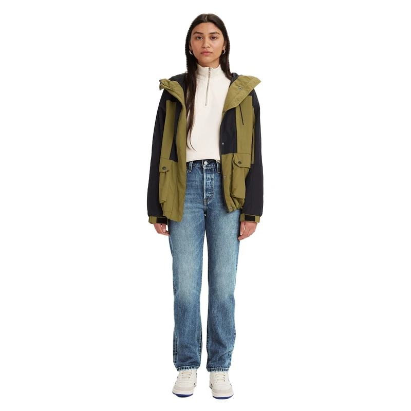 Dames Jeans 501 BLUE FROM GREEN Levi's BLEACHED BLUE DENIM