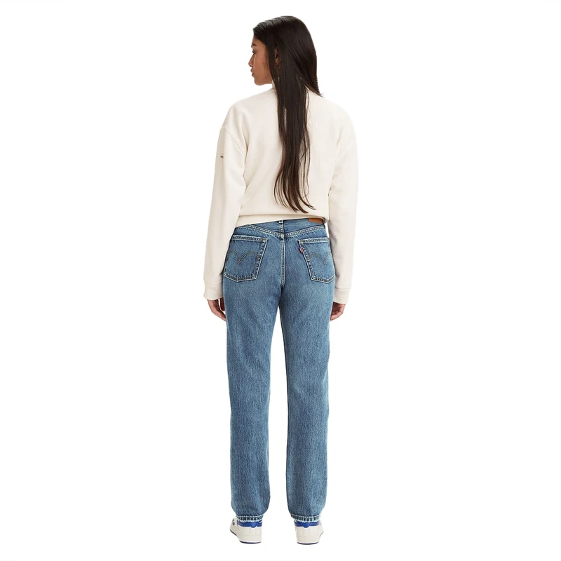 Dames Jeans 501 BLUE FROM GREEN Levi's BLEACHED BLUE DENIM