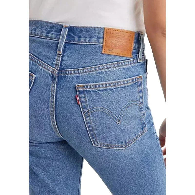 Dames Jeans 501 cropped Levi's MID BLUE DENIM