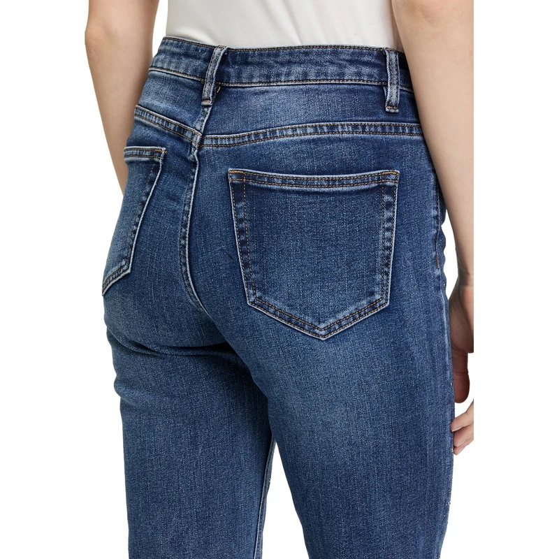 Dames Jeans 69047504 Cartoon MIDDEN BLAUW
